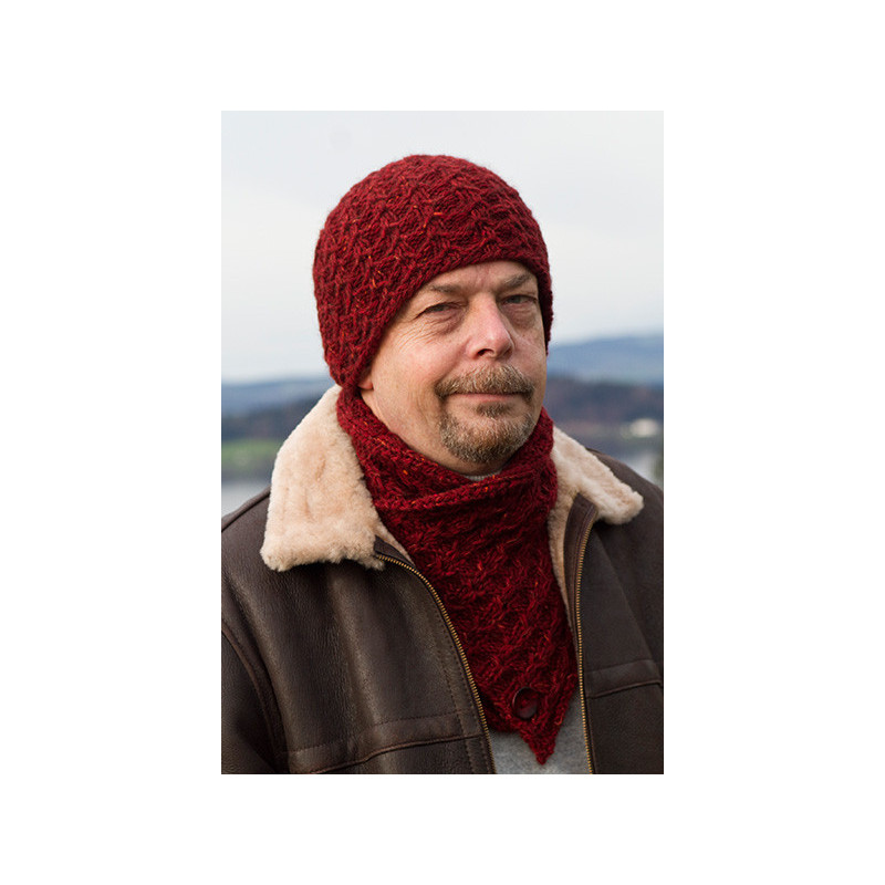 Hat and Scarf Davos Knitting pattern Design Ekaterina Arndt wollefein.ch