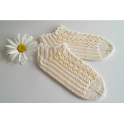 Socks Daisy - Knitting pattern short summer socks