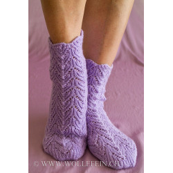 Set Glöckchen - Strickanleitung. elastische Socken und fingerlose Handschhe mit Perlen und Muster