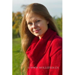 Pullover Cranberry - Strickanleitung. Stricke mit Anleitung Pullover, schlichtes Muster, A-Linie und Wassefallkragen