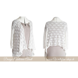 Knitting pattern Champagne Lace Jacket made from Cashmere and Silk. Design Ekaterina Arndt wollefein-shop.ch