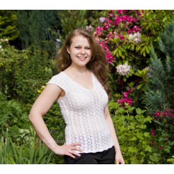 Tee Top Daisy DE Strickanleitung Design Ekaterina Arndt wollefien-shop.ch