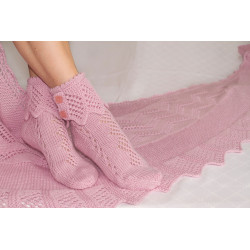 Socks Rose Quartz  - Download Knitting pattern by WOLEFEIN