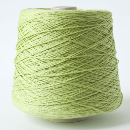 Cotton Silk Cone Green, 85% Organic Cotton, 15% Silk. ca. 800 g / ca. 2240 m. wollefein-shop.ch