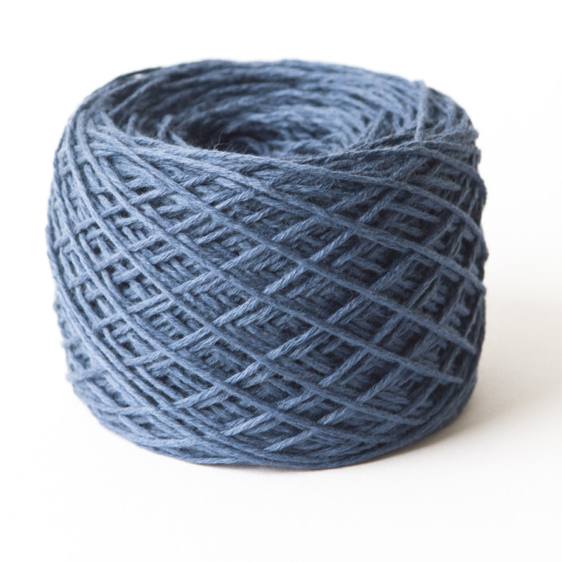 Cotton Silk Blau - soft yarn 85% organic cotton, 15% silk. 100 g / ca. 280 m, wollefein-shop.ch