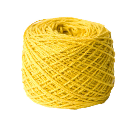 Cotton Silk Yellow - Knitting yarn, 85% Organic Cotton, 15% Silk. 100 g / ca. 280 m. wollefein-shop.ch